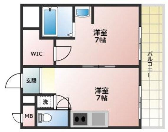 ピュアハウス甲子園の物件間取画像